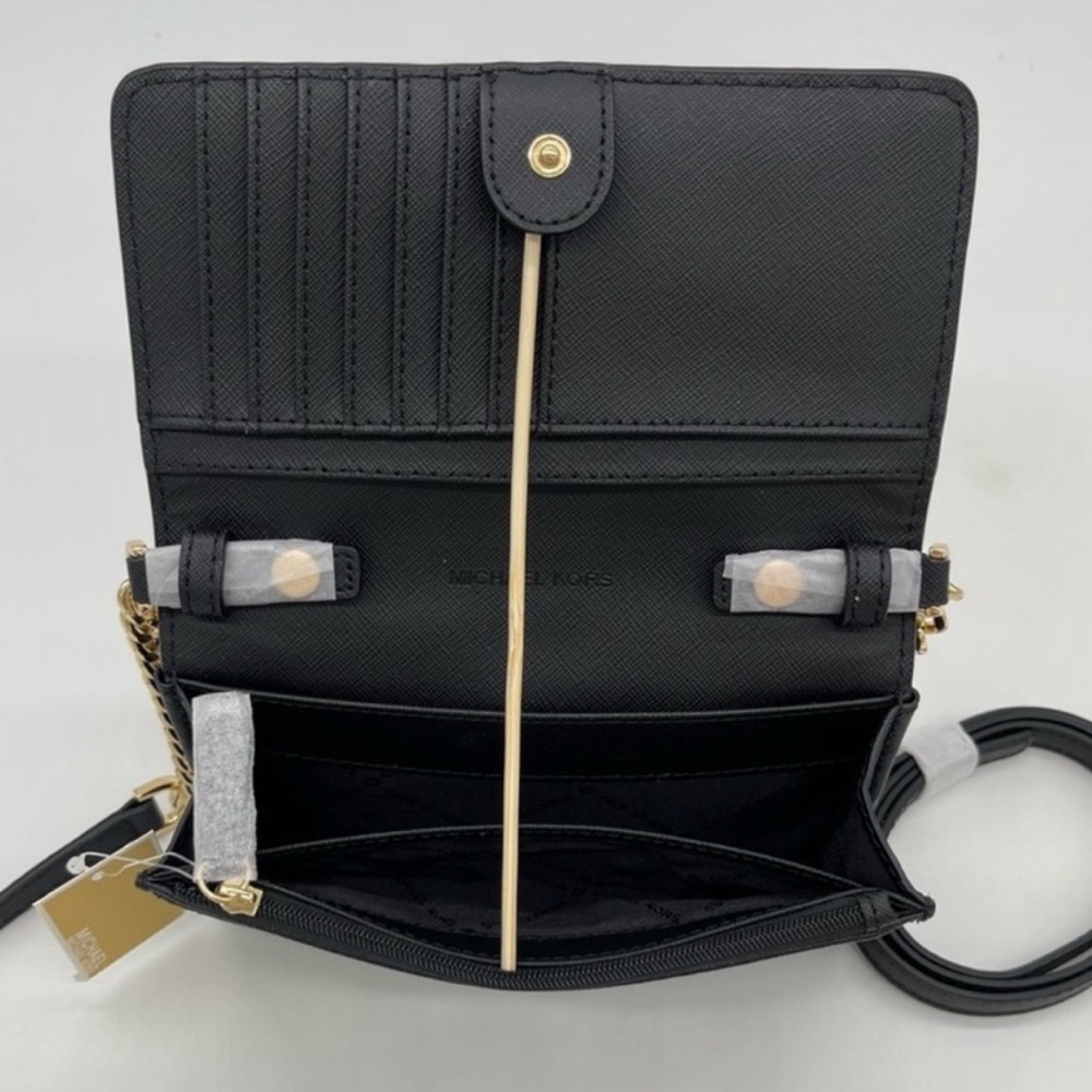 Michael Kors Black and Gold Phone Crossbody Bag - Picture 5 of 13